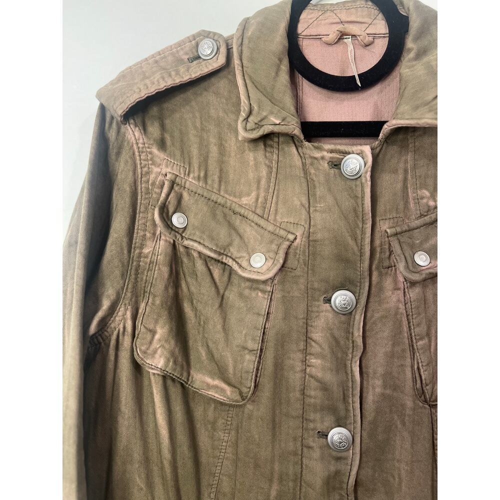 Free People Women's Not Your Brothers Surplus Jacket Military Army Cargo Size S - Picture 6 of 12